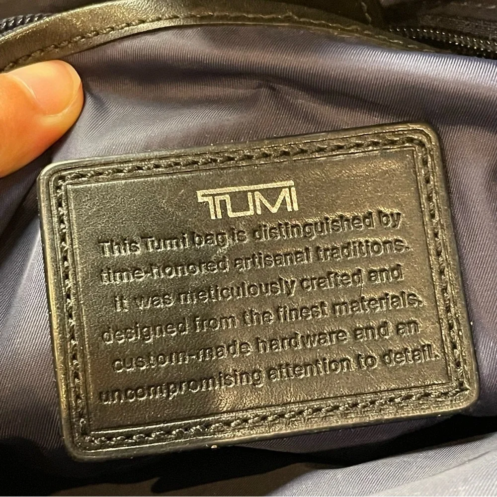 Tumi Black Textured Leather Tote